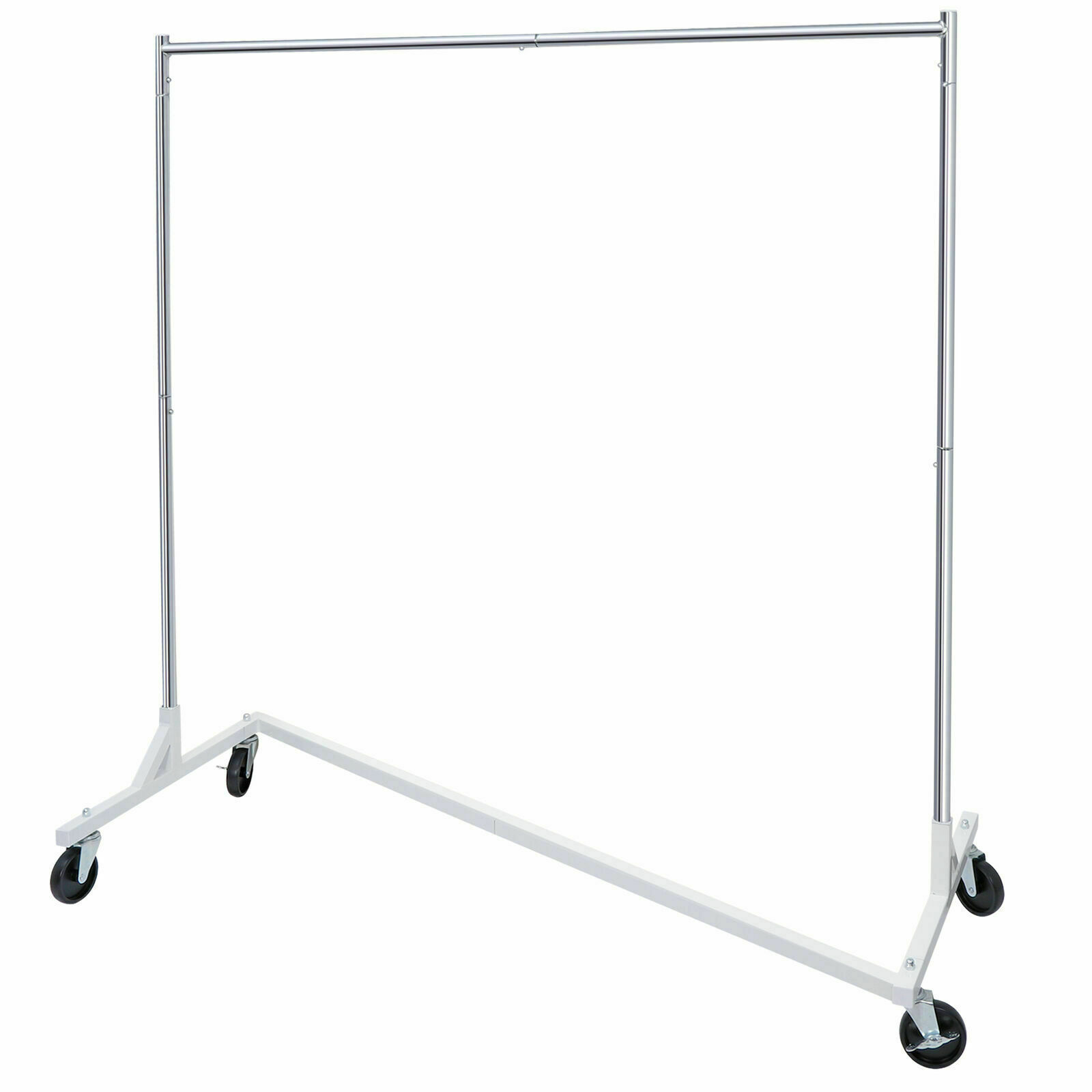 Heavy-Duty Commercial Garment Rack Rolling Z-Base Storage Clothing Shelving Rack