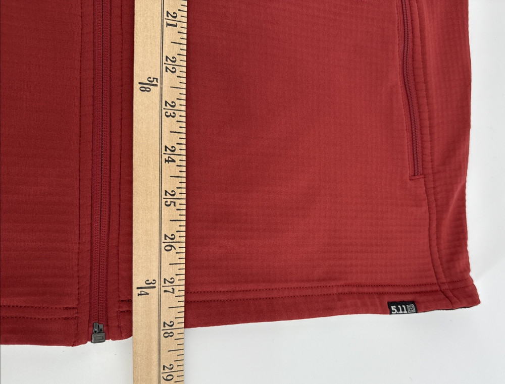 5.11 Tactical Full Zip Jacket Men’s Medium Red Performance Stretch Midlayer