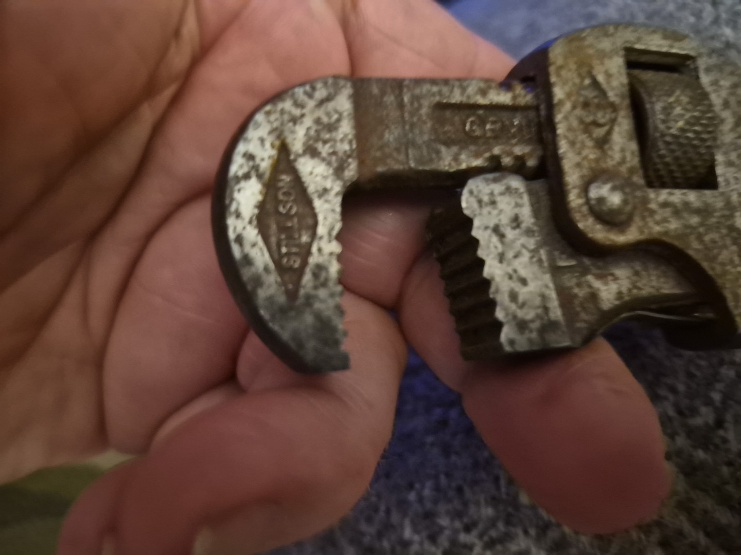 VINTAGE GENUINE 8" WALL WORTH STILLISON MONKEY PIPE WRENCH. MADE IN USA .