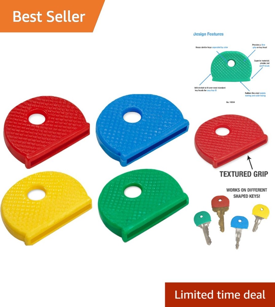 Durable and Lightweight Key Caps - 4 Assorted Colors for Easy Identification