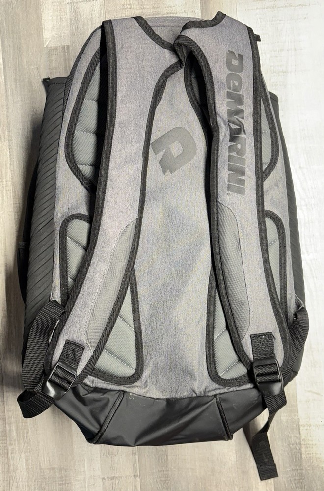 Demarini Voodoo Rebirth 2 Bat Backpack Baseball Multi Compartment Gray/Black