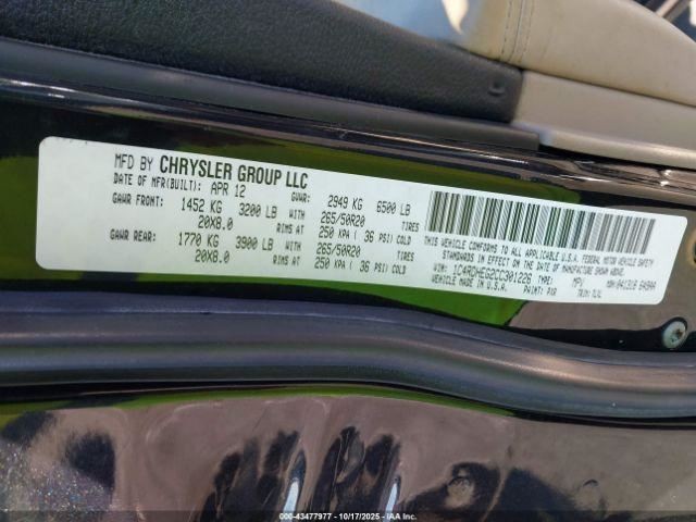 Speedometer Cluster MPH Fits 12 DURANGO 4958252