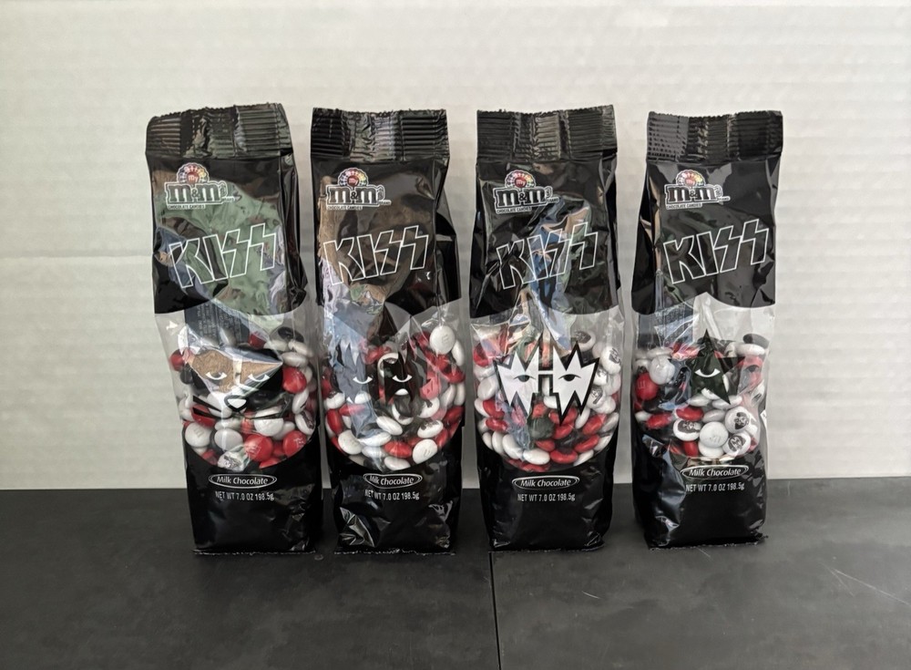 2009 KISS M&M's CHOCOLATE BAGS UNOPENED GENE PAUL ACE PETER