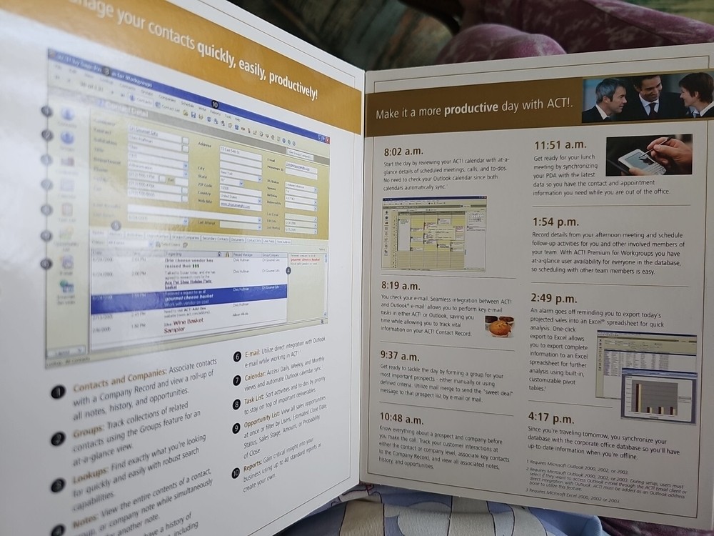 ACT! 2007 Sage Software CD Windows Contract Customer Manager version 9 LooK