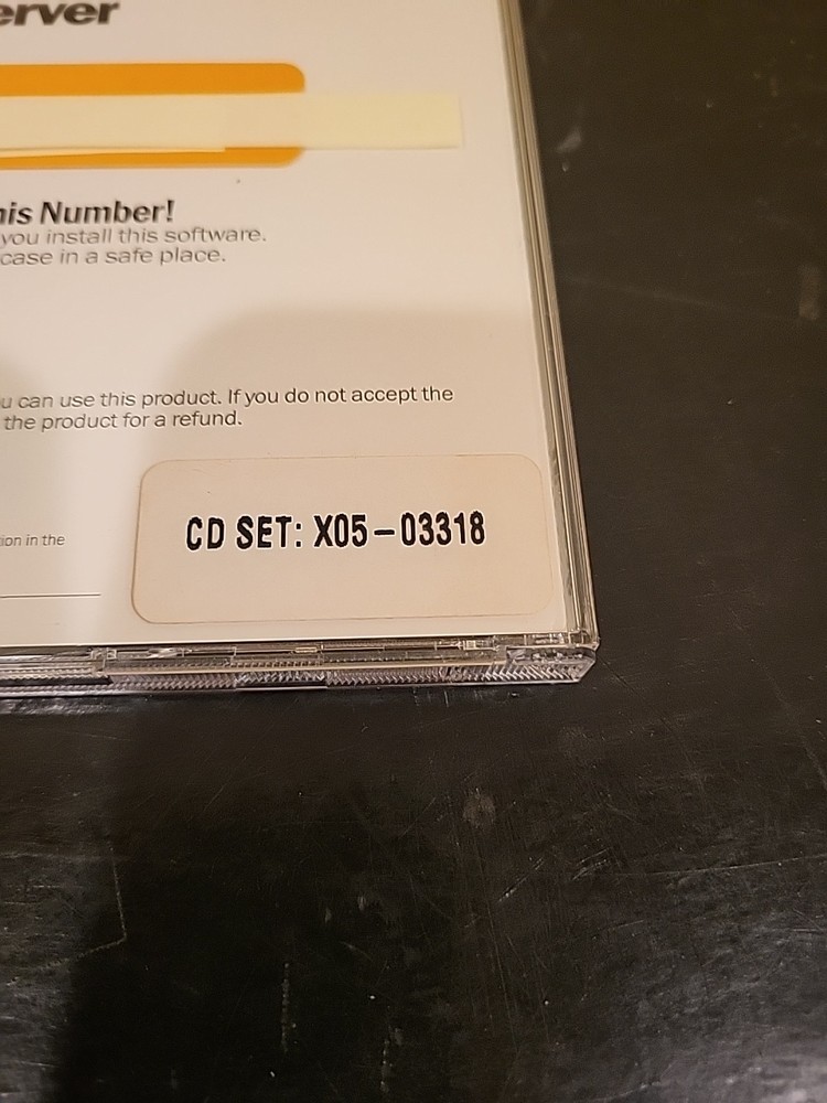 Microsoft Windows 2000 Advanced Server CD Operating System X05-03318 Product Key