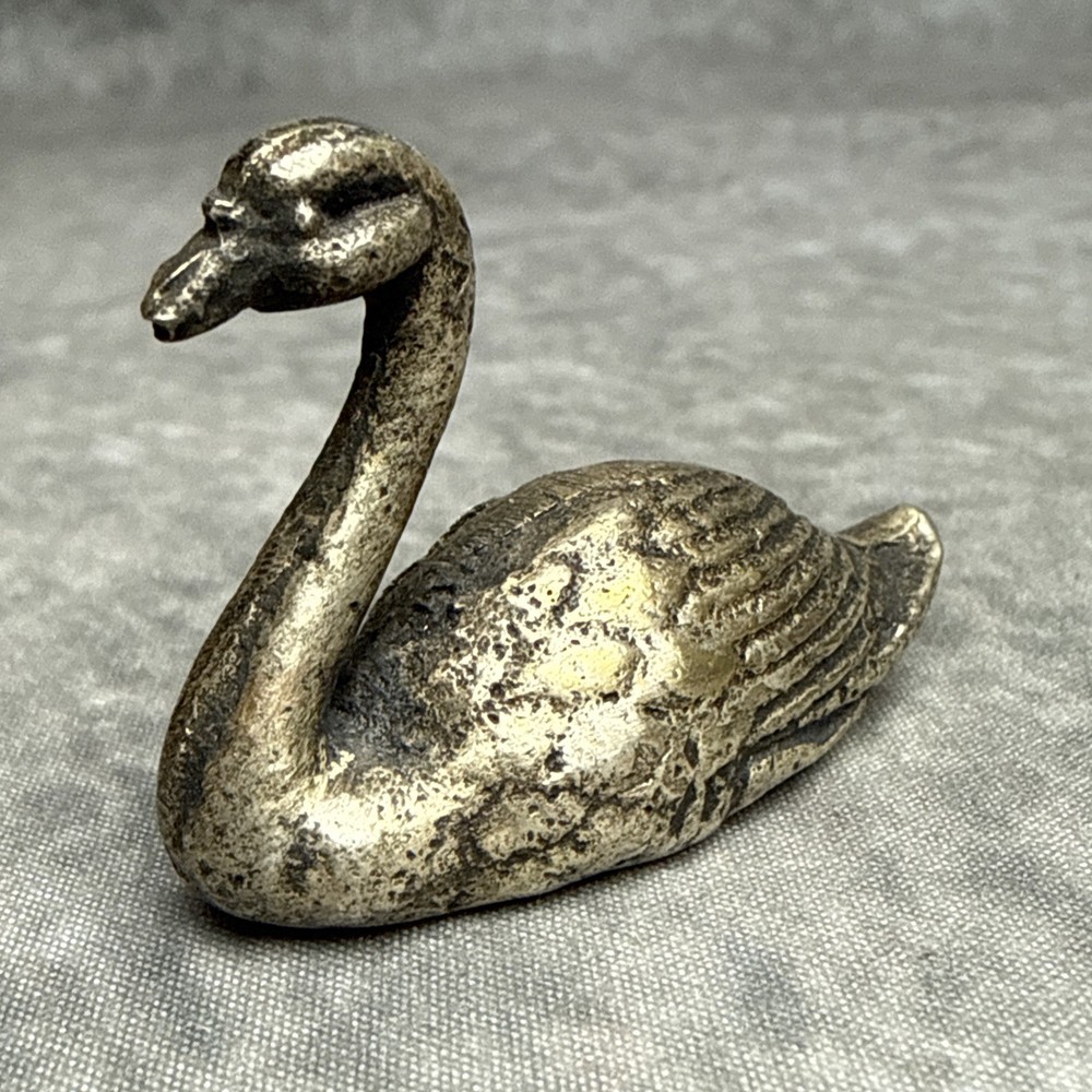 Vintage Swan Silver Plated Place Card Holder