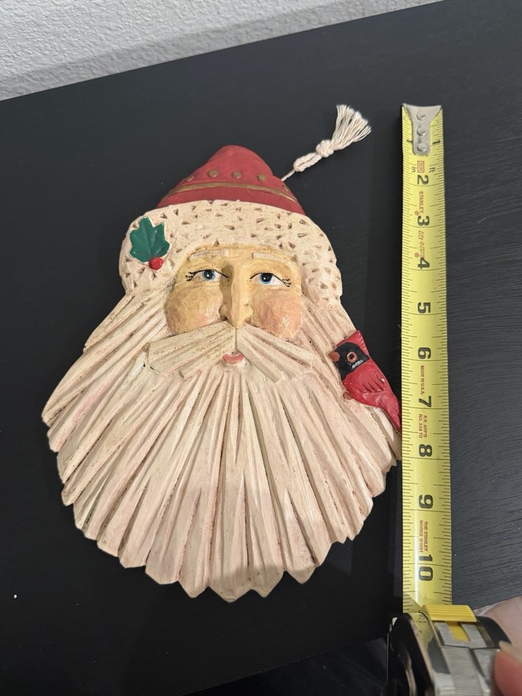 Winter Wind Folk Art  Santa Wall Plaque
