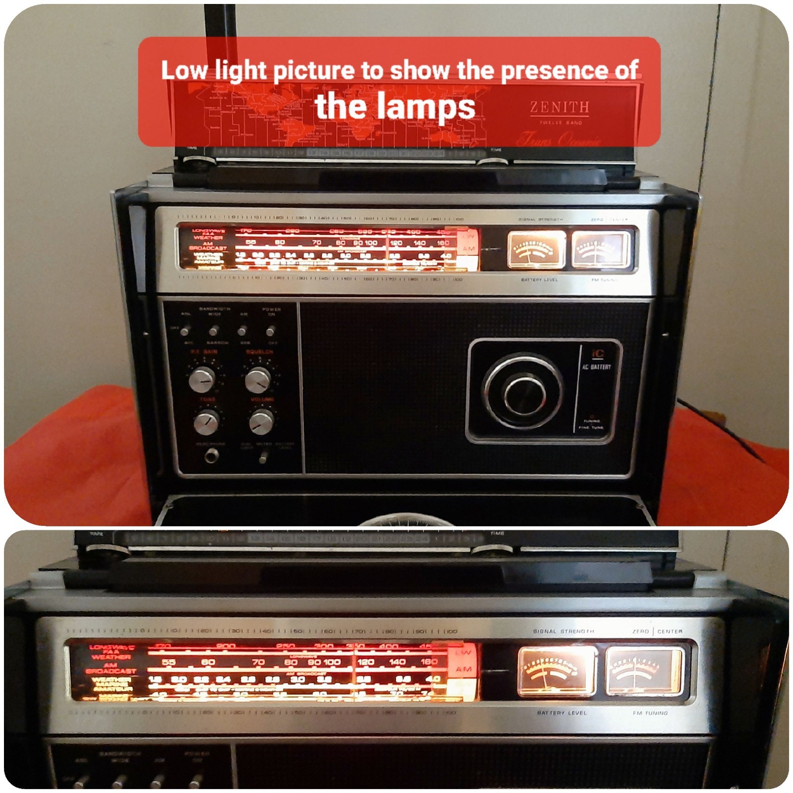 Fully Serviced-Washed+New Lamps-ZENITH ROYAL R7000-2 7000 AM/FM Shortwave Radio