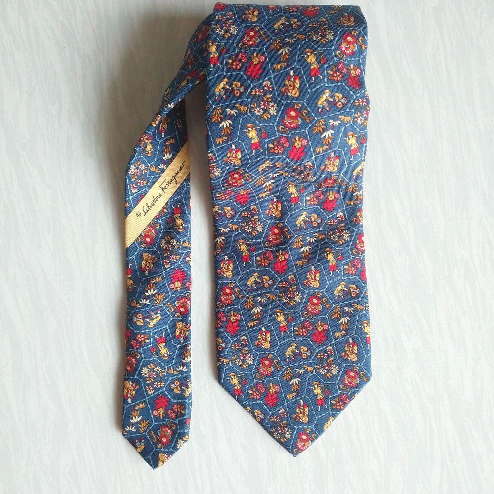 salvatore ferragamo silk tie