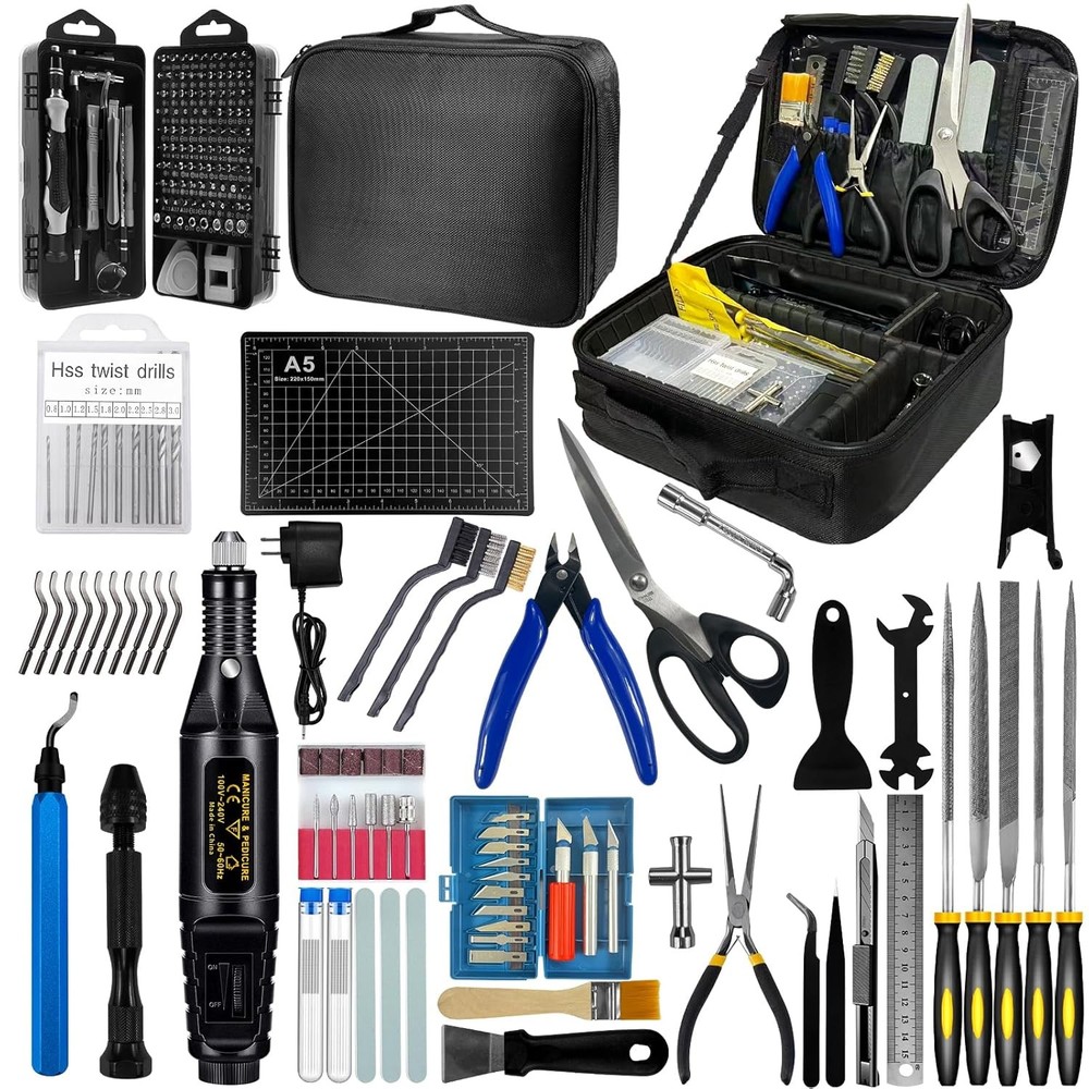212Pcs 3D Printer Tool Kit with 3D Printer Accessories Bring Tool Box Includes D