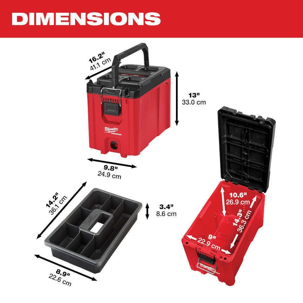 Milwaukee 48-22-8422 Tool PACKOUT Compact Tool Box, Polypropylene NEW