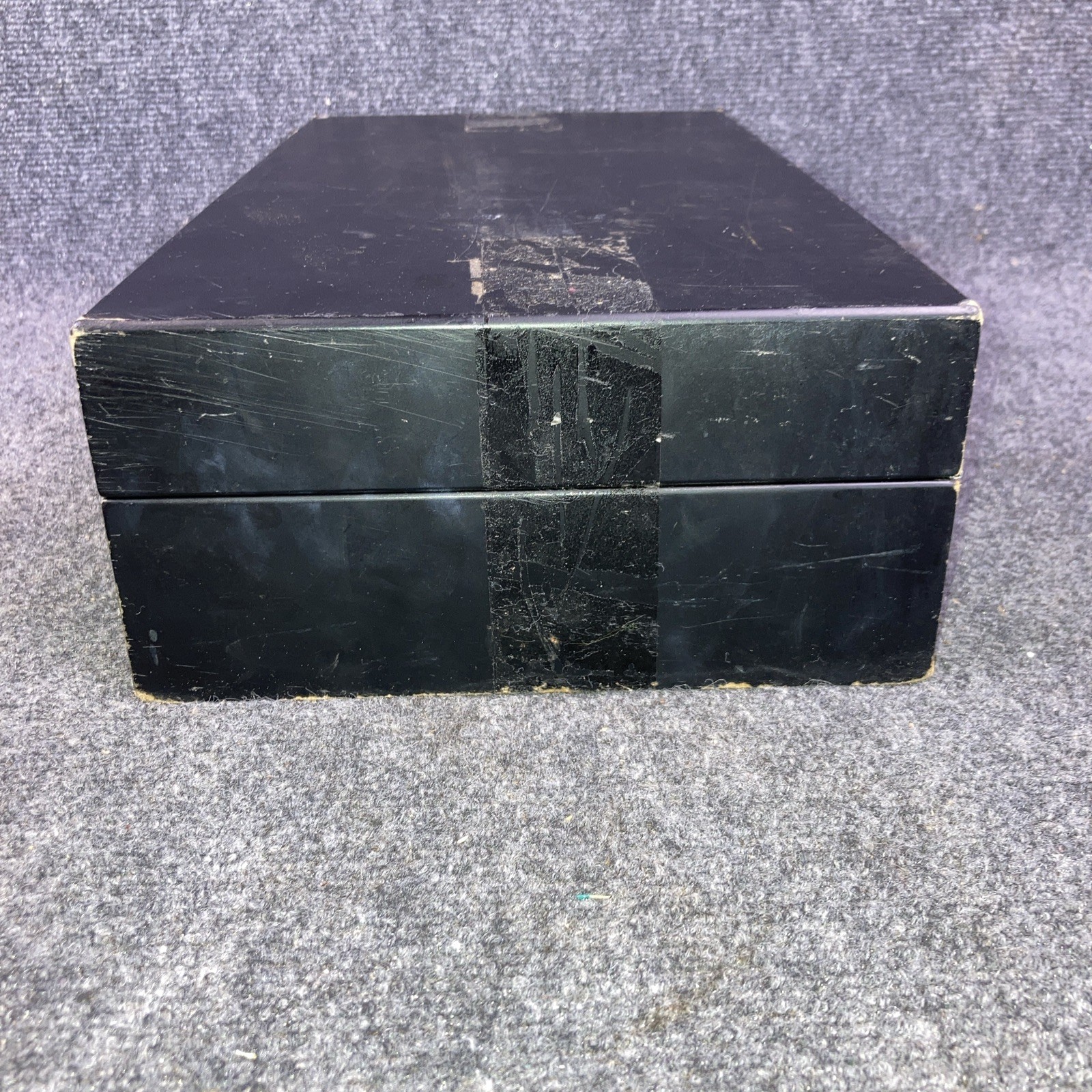 Vintage Casino Roulette Craps Blackjack Game Set in Wooden Case