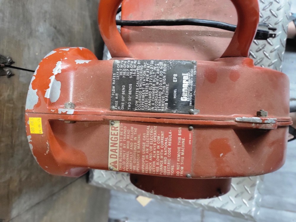 GENERAL ELECTRIC BLOWER, EP8, 8" DIAMETER