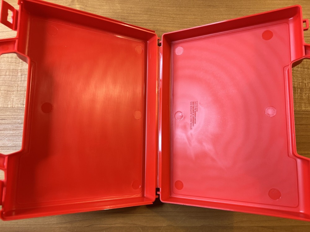 Red Plastic Tool Boxes 9”x8” - Snap-on Logo - 6 Different Styles - USA