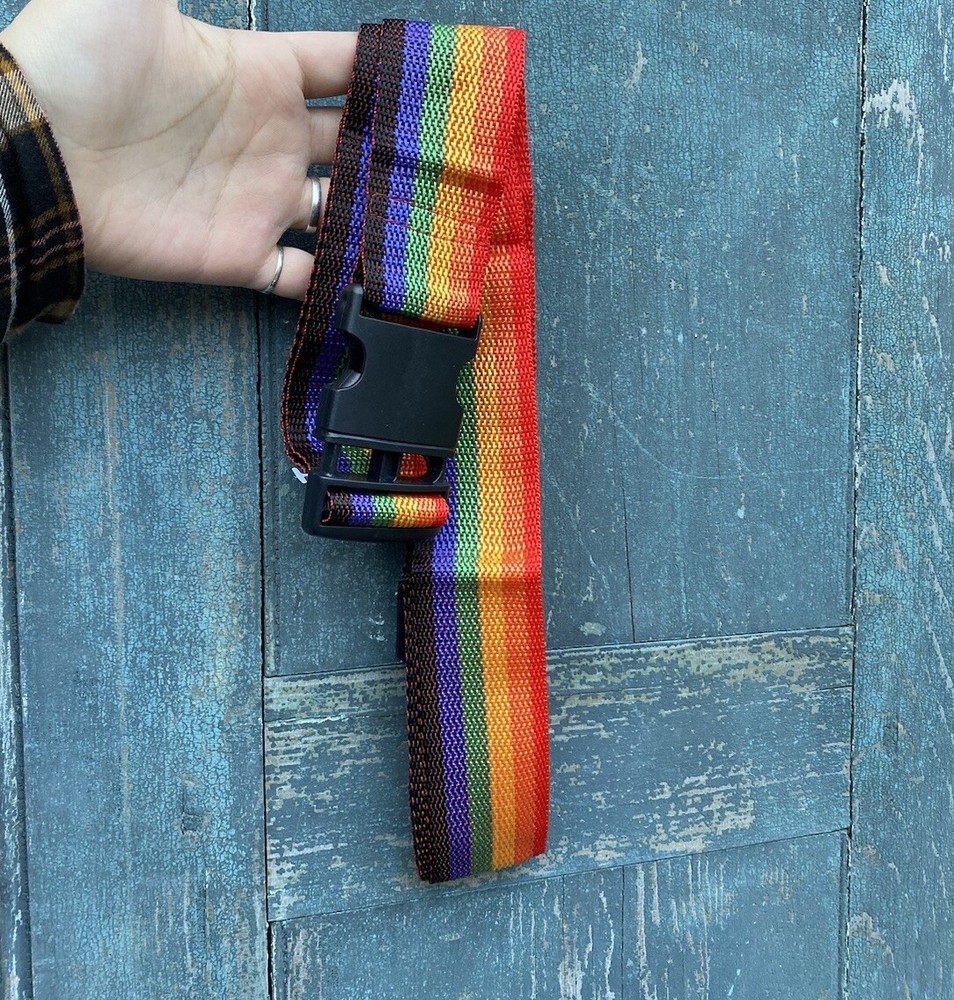 Rainbow Luggage Belt Strap Rainbow Adjustable