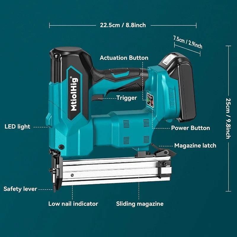 Cordless Brad Nailer for Makita 18V Lithium-Ion Battery Not Included