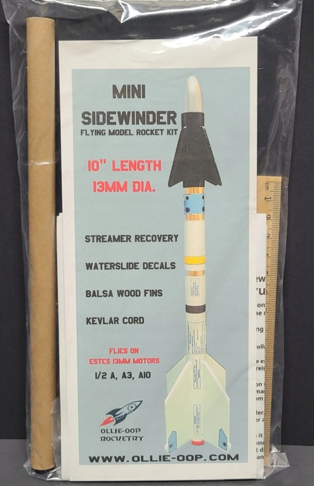 Estes Sidewinder Flying Model Rocket Kit Downscale Clone Mini Model Rocket BT-5