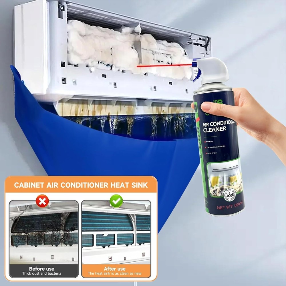 Ultimate Mini Split AC Cleaning Kit: 2 Cleaners, 4 Brushes, waterproof Covers