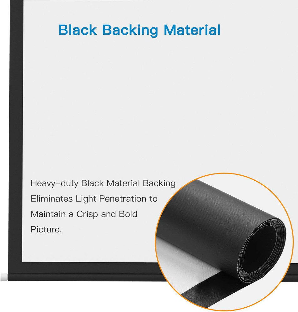 PERLESMITH 100 Inch Projector Screen Pull Down, 16:9 HD Retractable Rising Proje