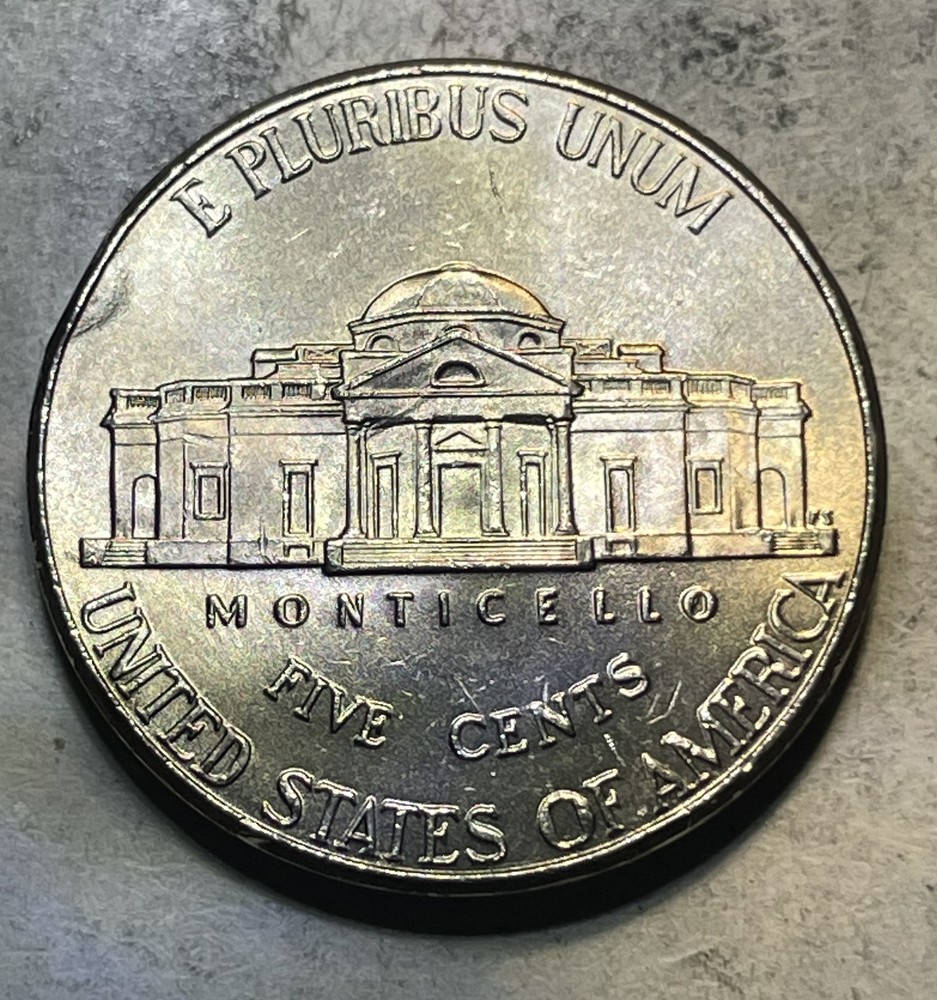 2021 P Jefferson Nickelwith Multiple Reverse Die Chips(#77427)