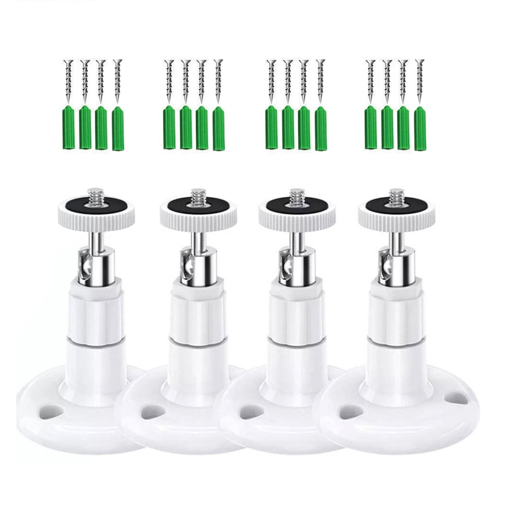 For Arlo Camera Bracket 4 Pack 360° Rotation Mount for Pro 2 Ultra Essential ABS