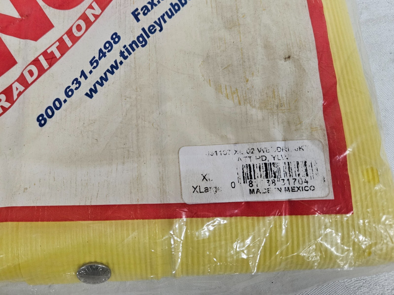 NIP TINGLEY Yellow Denier Nylon Raincoat XL New