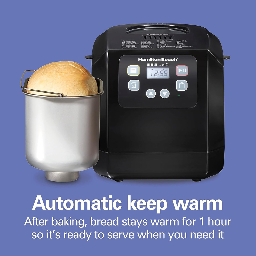 Automatic Bread Maker Machine, Digital, Programmable, 12 Settings + Gluten Free,
