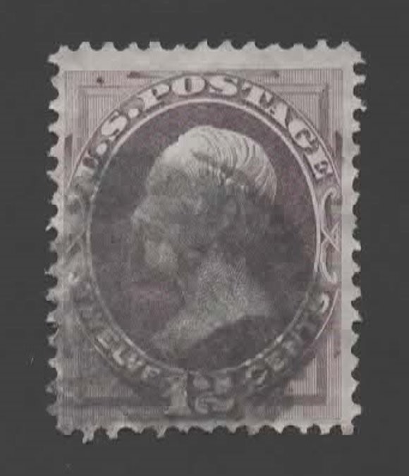US #151 1870 Dull Violet Perf 12 Used VF