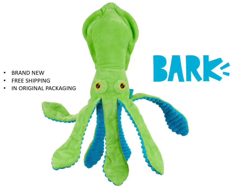 BARK Squid Dog Toy - Green BRAND NEW
