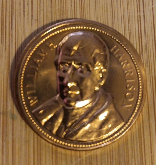 WILLIAM  HARRISON HALF OUNCE BRONZE ROUND