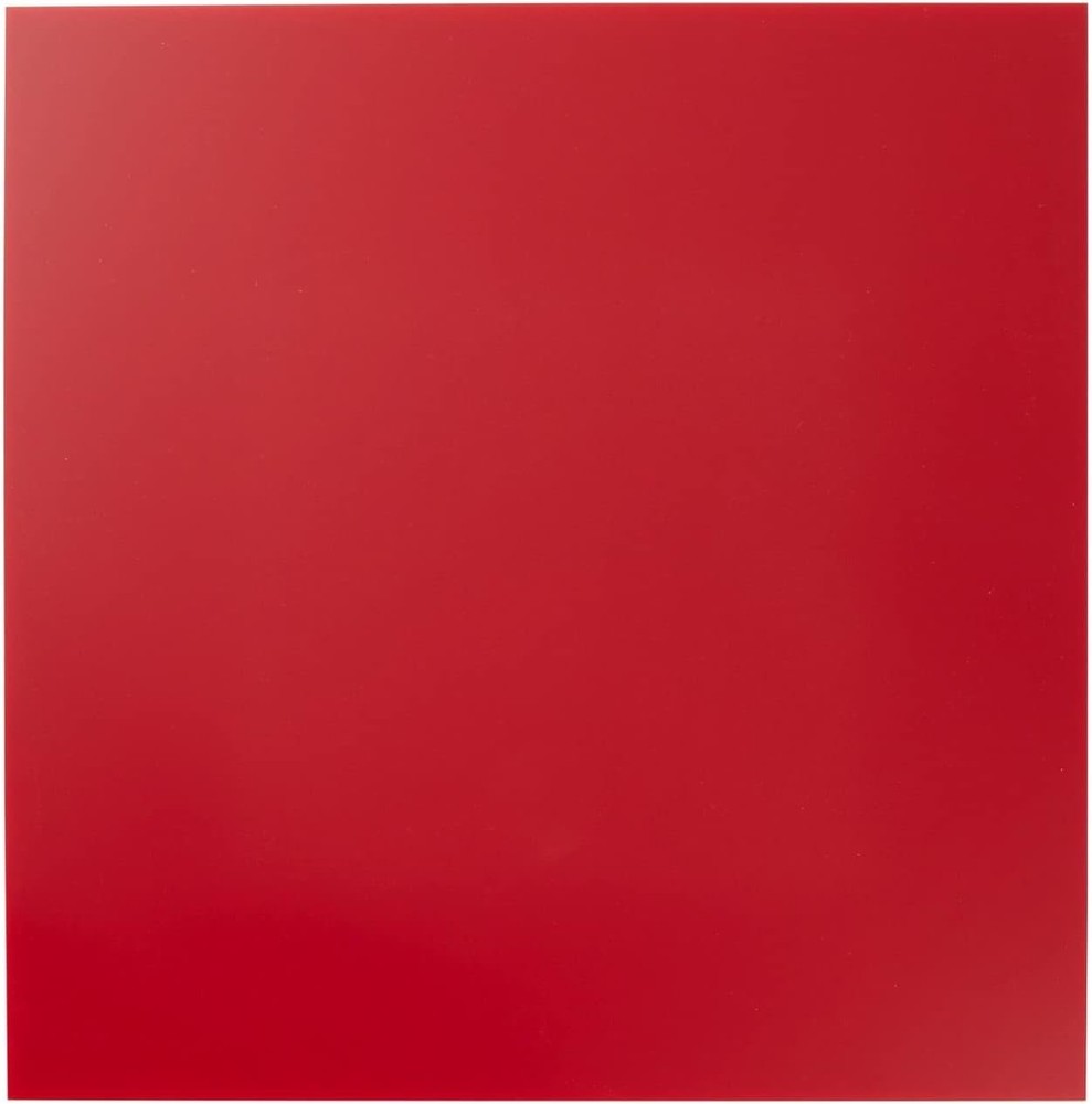 Red Acrylic Square Sheets 11.75"x11.75" - 2-Pack for DIY Crafts
