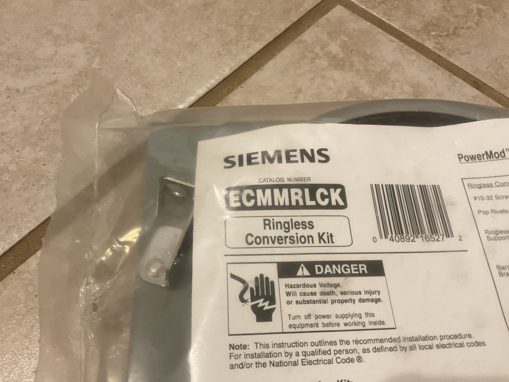 Siemens ECMMRLCK Ring Type To Ringless Socket Conversion Kit For Meter Base