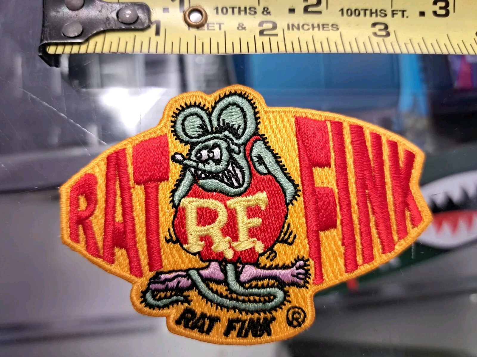 Ed "Big Daddy" Roth Rat Fink Hot Rod Patch 3.5" Oval - Officially Licensed