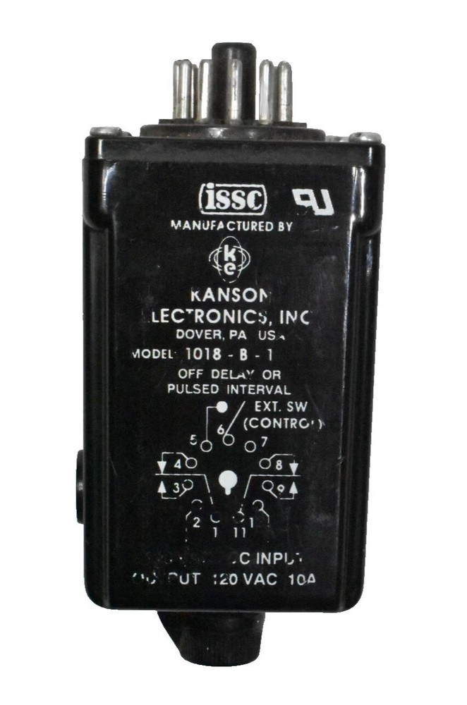 ISSC Kanson Electronics 1018-B-1 Time Delay Relay 120V, 0.5-10 Sec