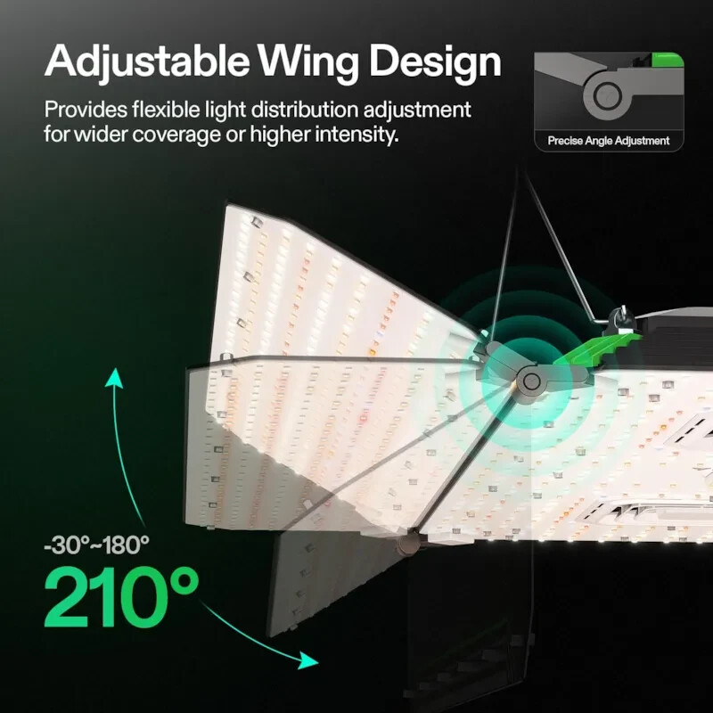 VIVOSUN 2-in-1 AeroLight AW400 LED Grow Light w/ Circulation Fan for 4x4 Tent