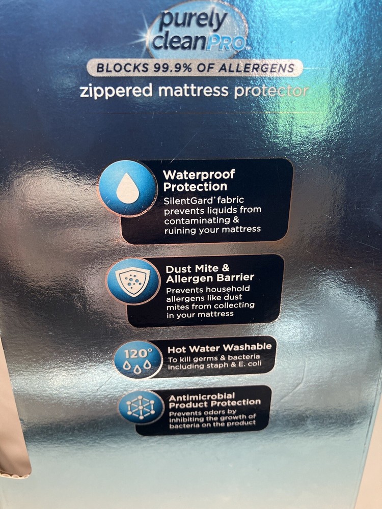 Zippered Mattress Protector, Waterproof Allerease Cover, King New