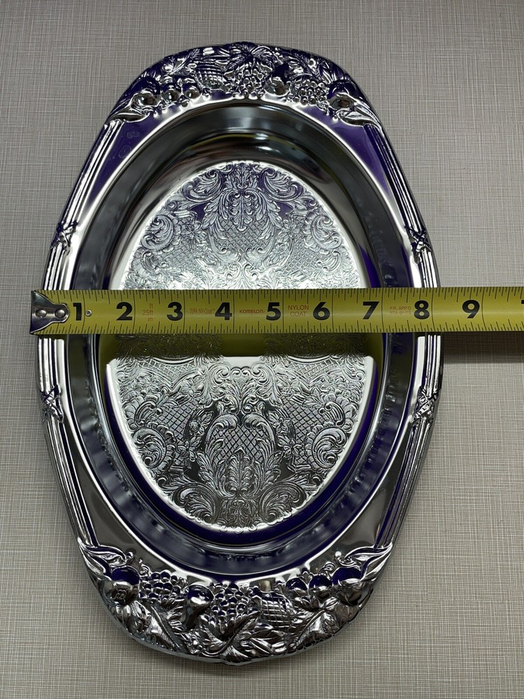 Vintage SHELTON WARE NYC, Embossed Oval Serving Tray