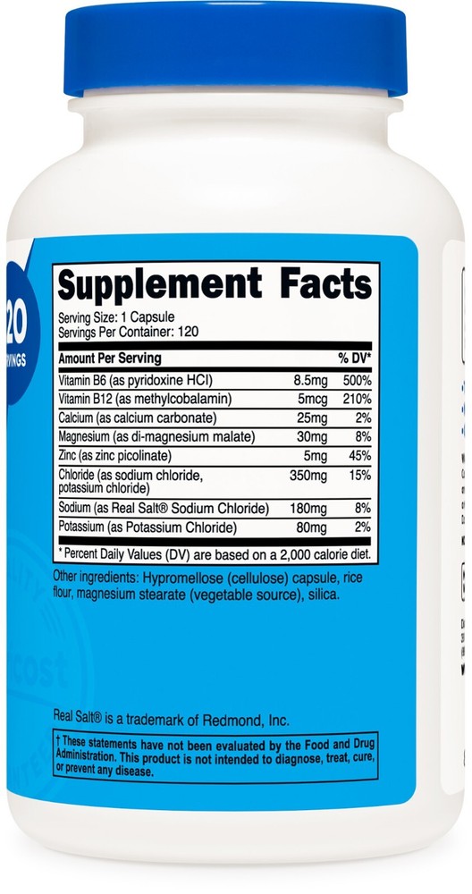 Nutricost Electrolyte Complex (Advanced Hydration with Real Salt®) 120 Capsules