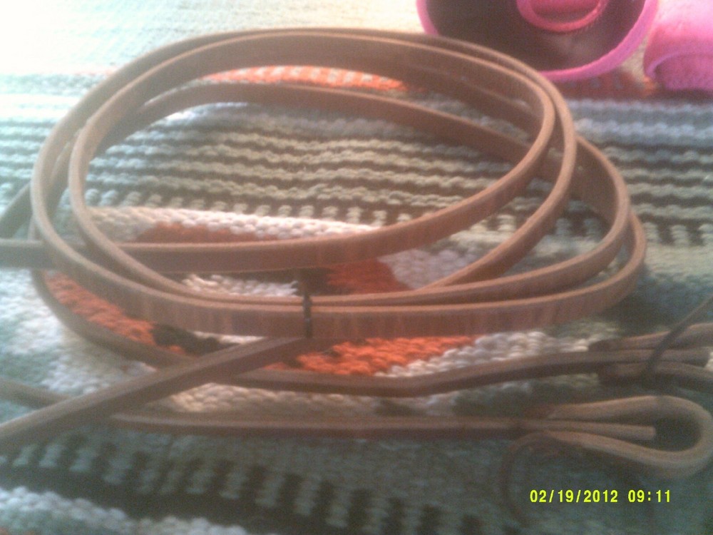 Reins Made in USA Harness Leather 5/8" Split