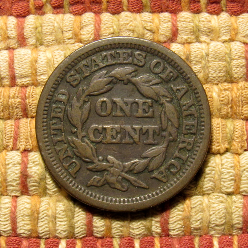 1847 BRAIDED HAIR LARGE CENT, VF ~ NICE ORIGINAL SHAPE WITHOUT ISSUES