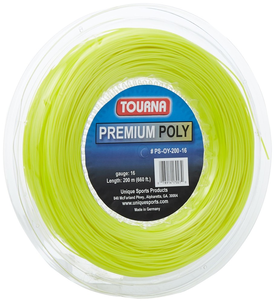 Premium Poly Durable Tennis String, Optic Yellow