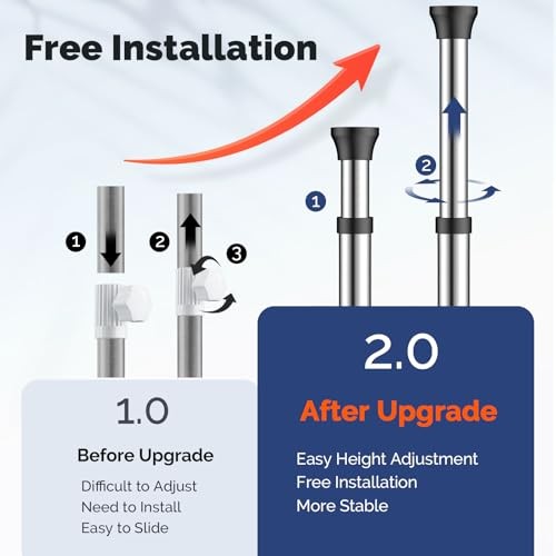 Corner Shower Caddy Tension Pole: Quick Installation 4-Tier Rustproof A-silver