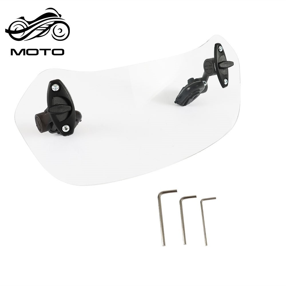 Universal Motorcycle Windshield Extension Adjustable Clip-on Windscreen Extender
