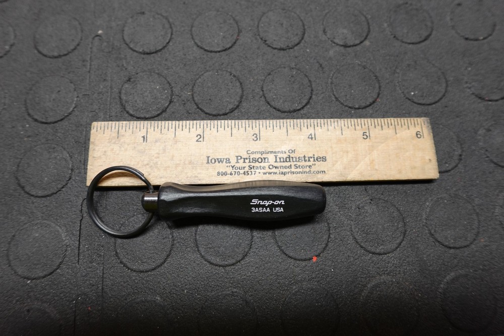 Snap-on Tools Custom Miniature Screwdriver Handle Key Chain Black