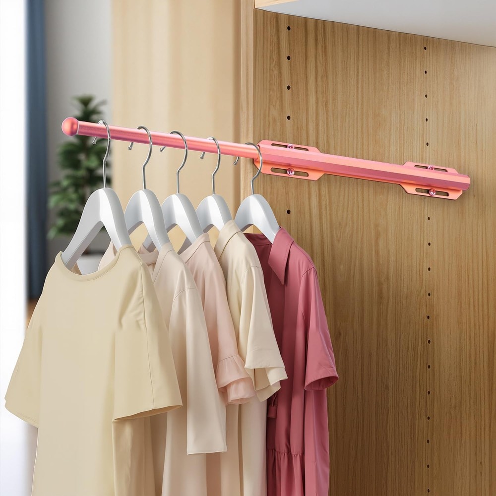 Rod Closet Pull Out 12" Adjustable extending closet rod Standard