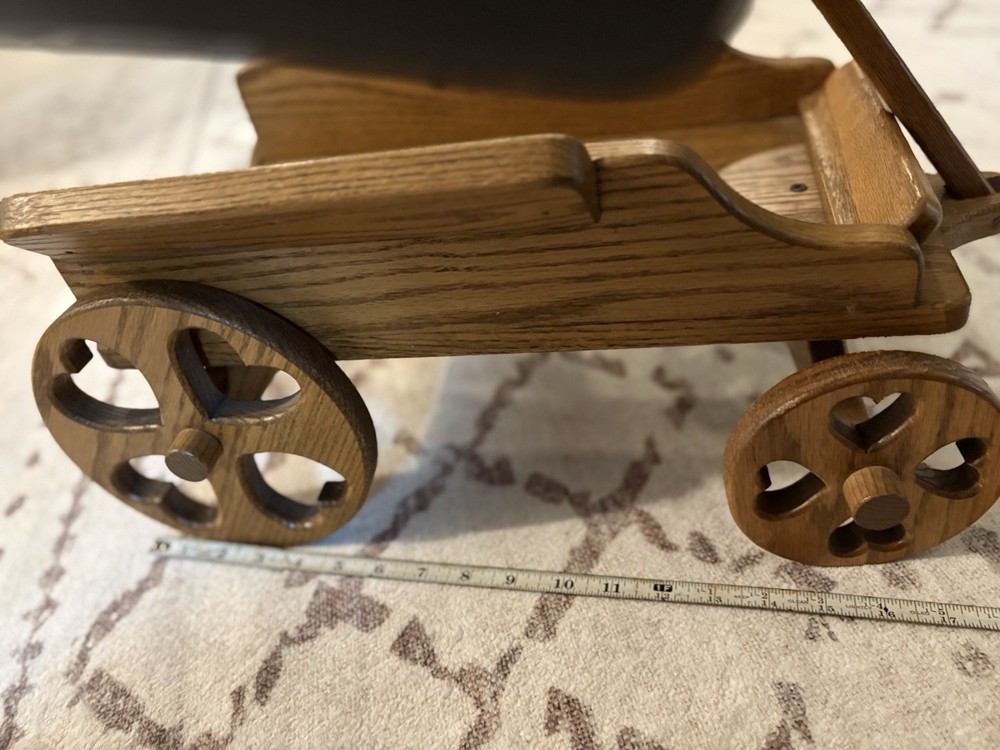 Vintage Solid Wooden Wagon/ Pull Toy/ Decor Wagon