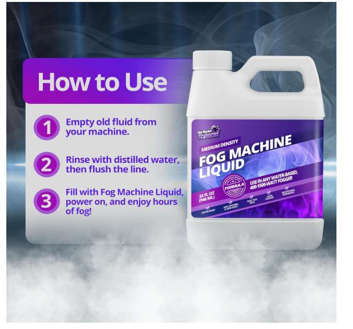32oz Fog Machine Liquid Smoke - Medium Density Machine, 32 oz (1 Quart)