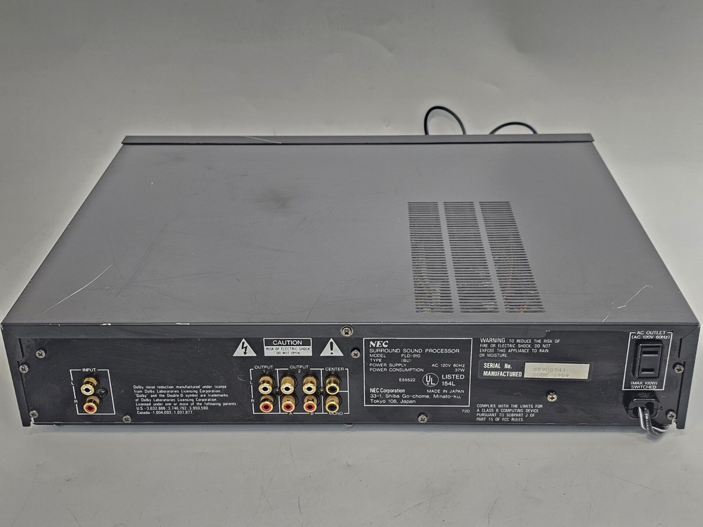 Vintage NEC Surround Sound Processor PLD-910 high end processor great sound