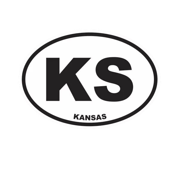 Kansas State Oval Sticker Decal