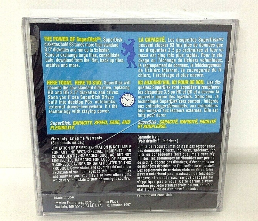 Imation LS120 SuperDisk 120MB, Brand New, - Sealed